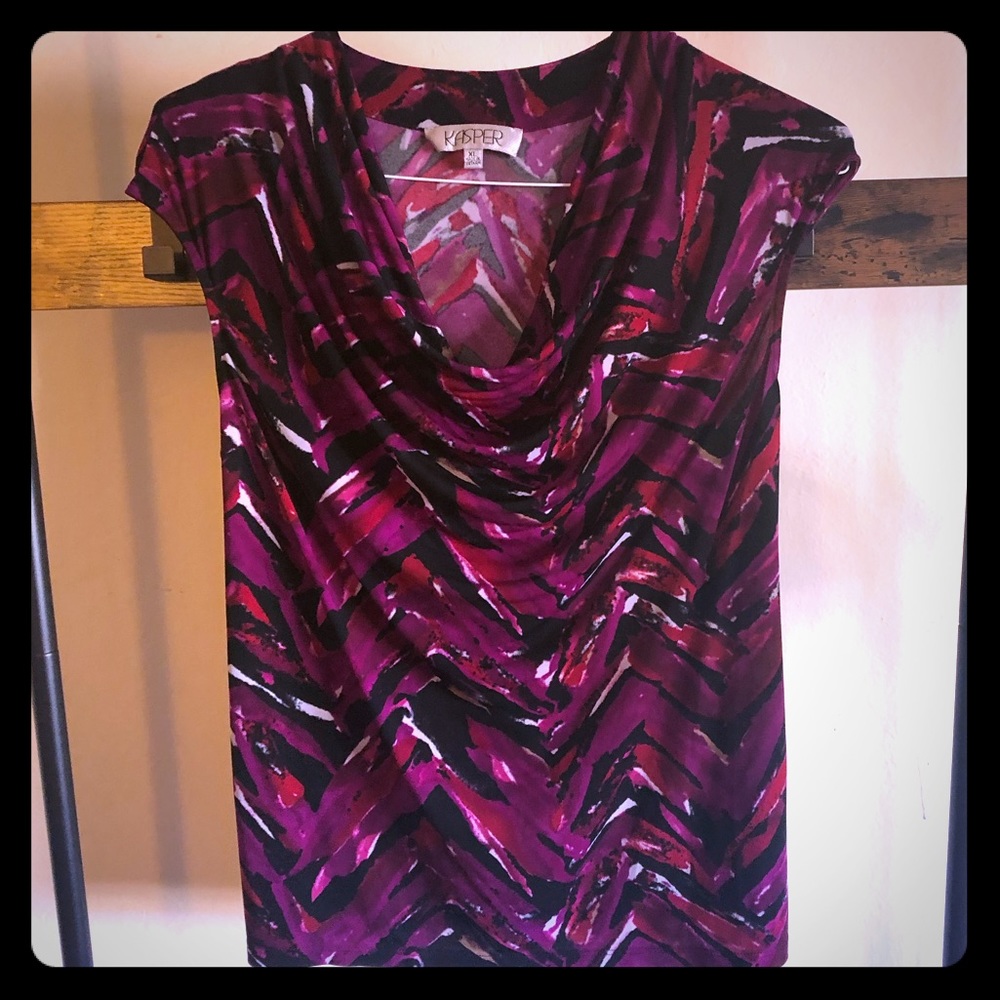 Kasper Cap-Sleeve Blouse